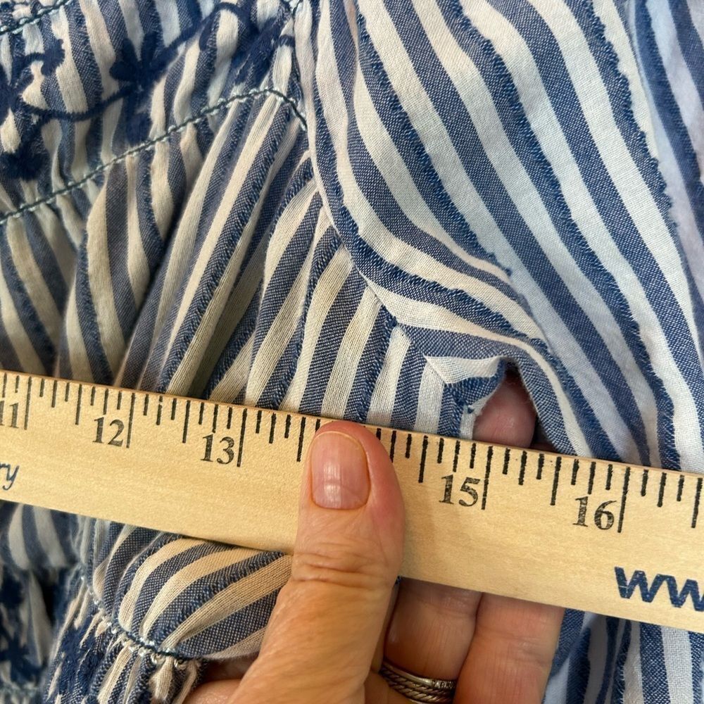 AE Peasant Stripe Puff Sleeve Mini Dress S - Picture 12 of 12